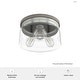 preview thumbnail 5 of 12, Hunter Devon Park 3-Light Flush Mount Ceiling Light - Clear Glass - Farmhouse, Rustic, Transitional