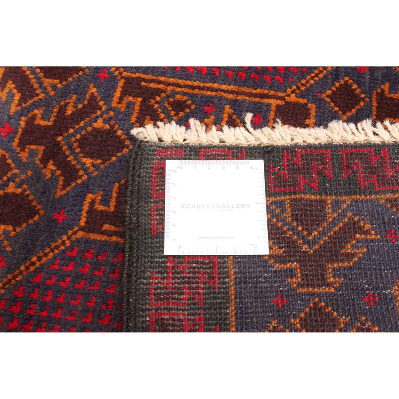 ECARPETGALLERY Hand-knotted Teimani Burgundy Wool Rug - 2'10 x 4'9