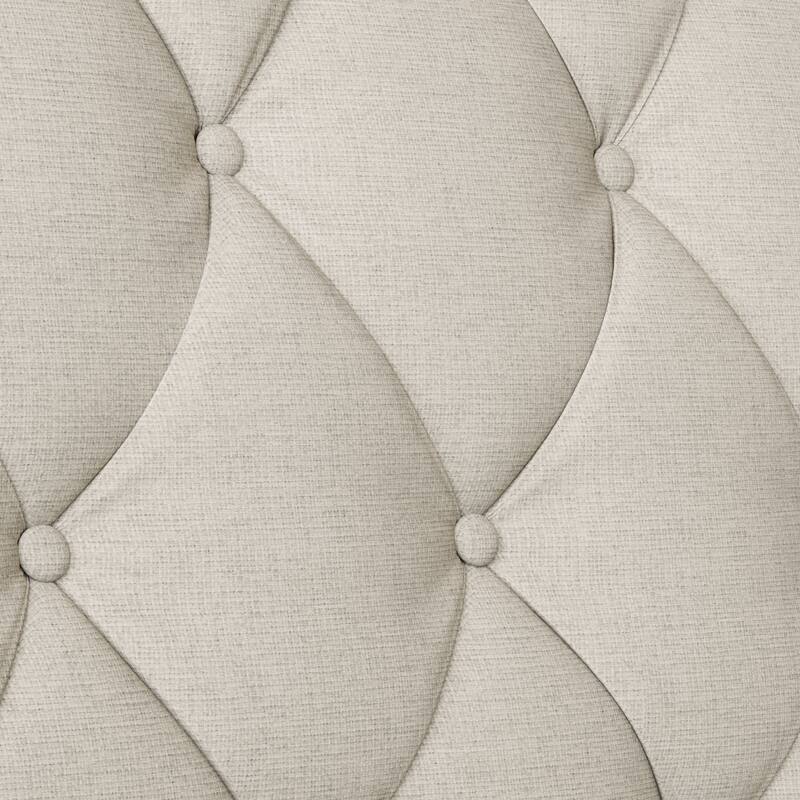 Mid-Century Modern 3-Seater Sofa with Button Tufted Backrest and Plush Cushions