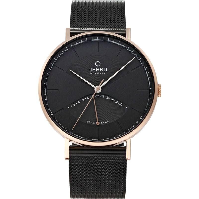 Obaku Men's Classic Black Dial Watch - V213GUVBMB - 6 (36)