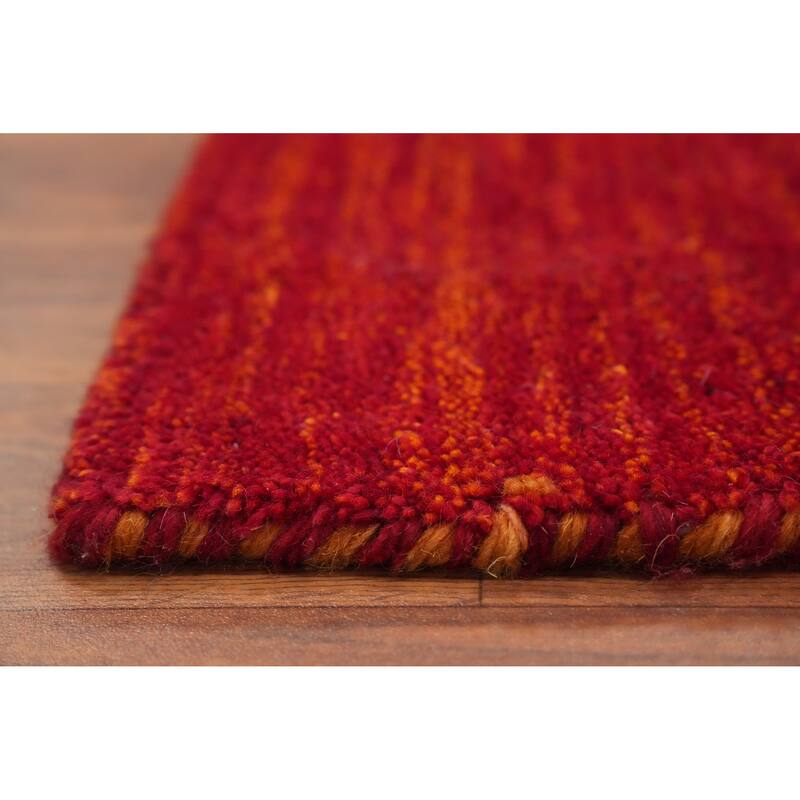 Hand Knotted Oriental 100% Wool Carpet Tribal Animal Pictorial Red Gabbeh Area Rug - 10' 0'' X 6' 9''