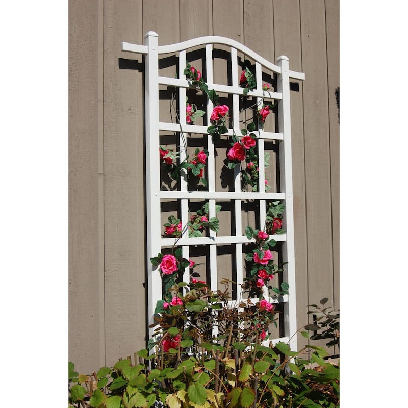 DuraTrel Melrose 35" x 75" White Vinyl Trellis