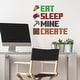 preview thumbnail 2 of 2, Red & Brown & Green Minecraft Eat Sleep Mine Create Wall Decals by RoomMates