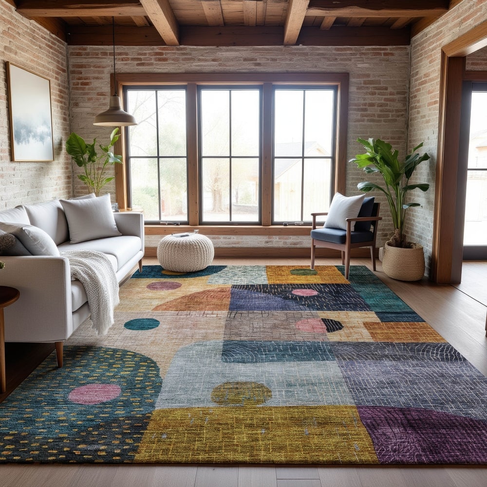 Premium Washable Super Soft Modern Retro Mayfield Rug
