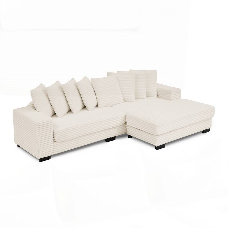 L-Shaped Modular Convertible Sofa