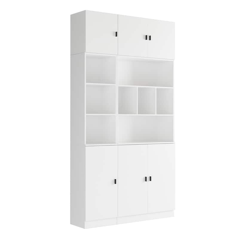 Timechee Combined Bookcase Kitchen Cabinet Display Cabinet Pantry