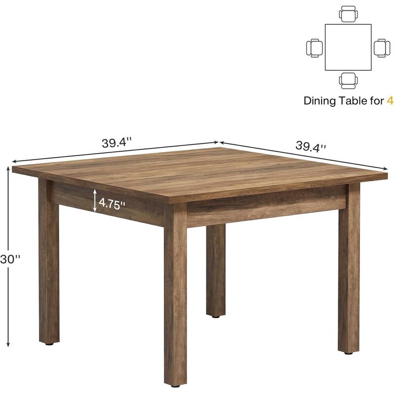 Modern Minimalist Wood 4-Person Square Conference Table/Desk for Meeting Room Seminar Room Boardroom