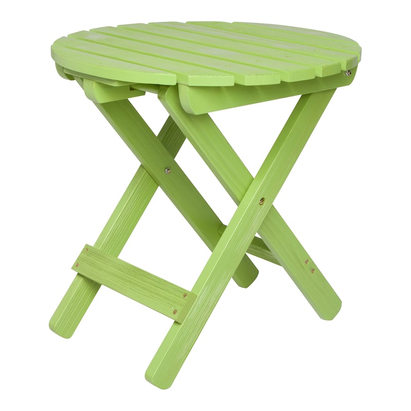 Porch & Den All Weathered Round Adjustable Folding Table
