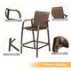 preview thumbnail 3 of 14, VredHom Outdoor Aluminum Bar Stools with Table (Set of 3) - 21.7" W x 25.6" D x 43.7" H