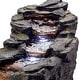 preview thumbnail 10 of 9, Alpine Corporation 76" Long Outdoor Tiering Rocky River Stream Water Fountain with LED Lights