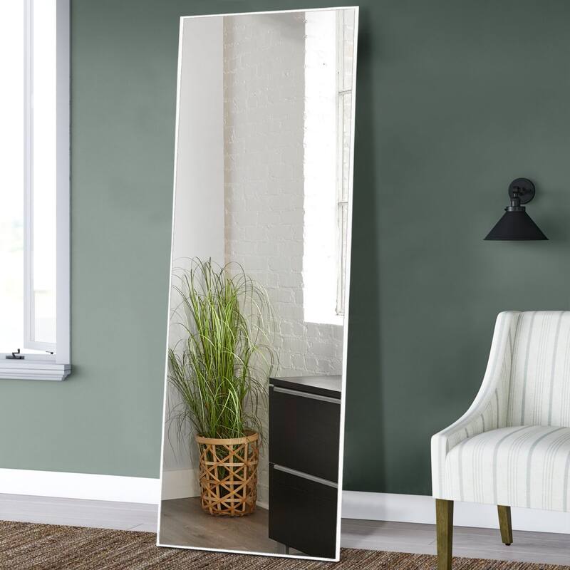 HomeRoots Narrow Minimal Gold Full-length Floor Mirror With Standing - 24