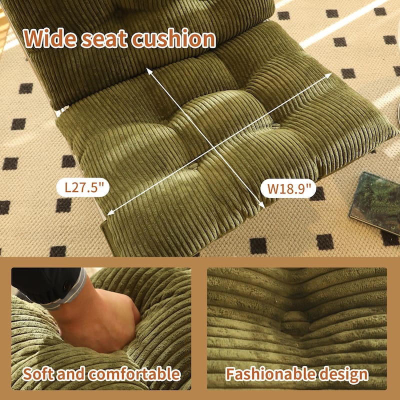 Modern Upholstered Accent Chair with Chrome Metal Frame for Living Room & Office