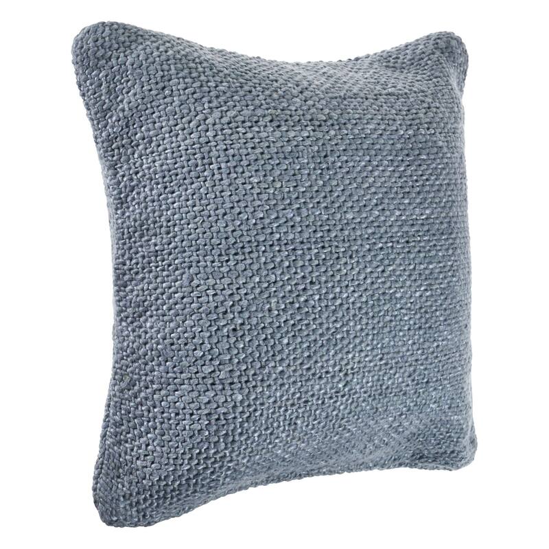 20" Frost Blue Woven Square Throw Pillow
