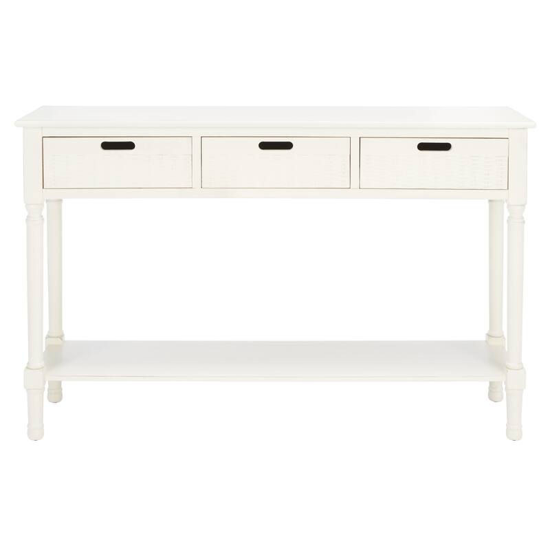SAFAVIEH Macie 3-Drawer Console Table - 47.3" W x 13" L x 29.5" H - 47.3" W x 13" L x 29.5" H - 47Wx13Dx30H