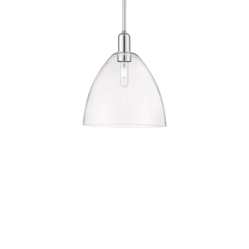 Innovations Lighting 716-1S-14-12 Bristol Pendant Bristol 12" Wide - Polished Chrome / Clear