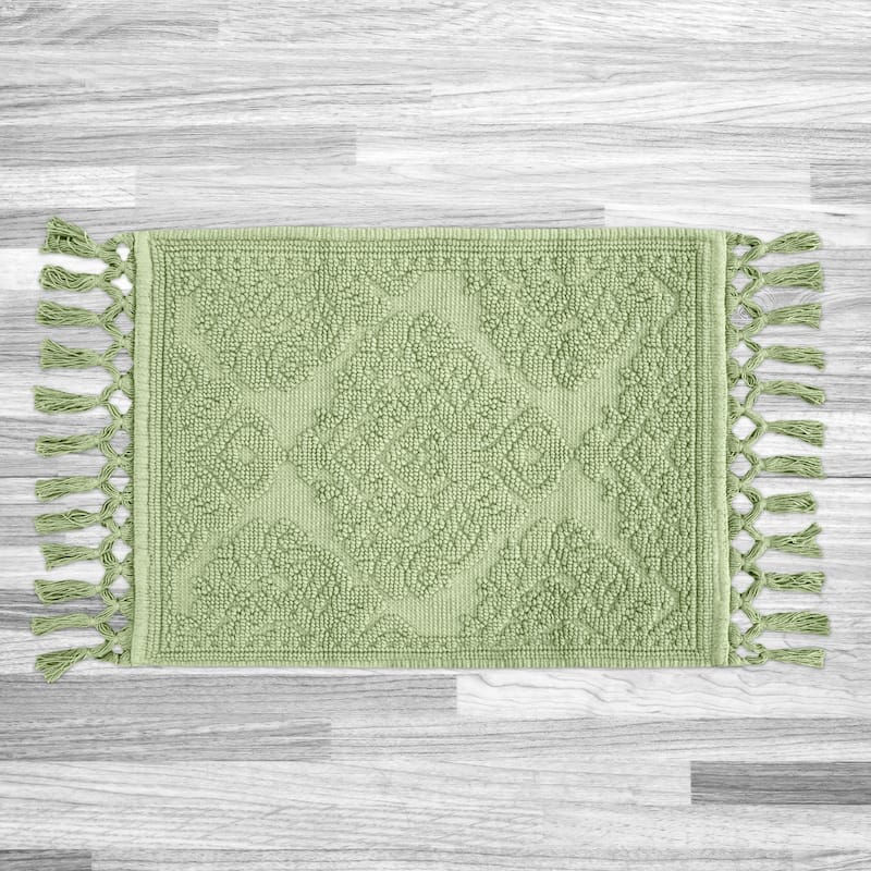 Jean Pierre Ricardo Cotton Fringe Bath Rug