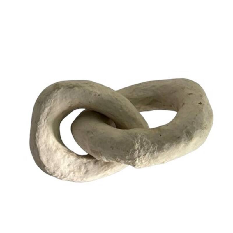 Paper Mache Chain Dia 6" & H 3" - OFF-WHITE - Off-White