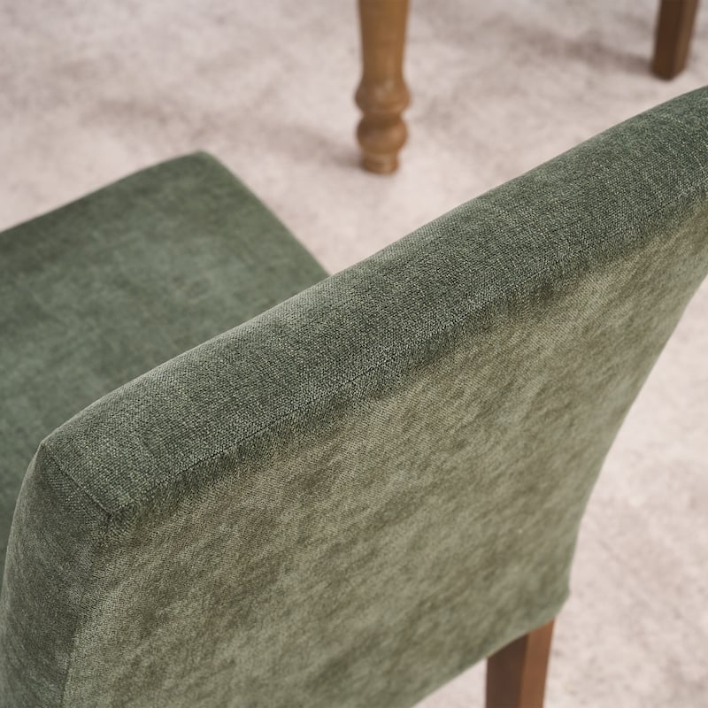 Boucle Fabric Upholstered Dining Chairs (Set of 2)