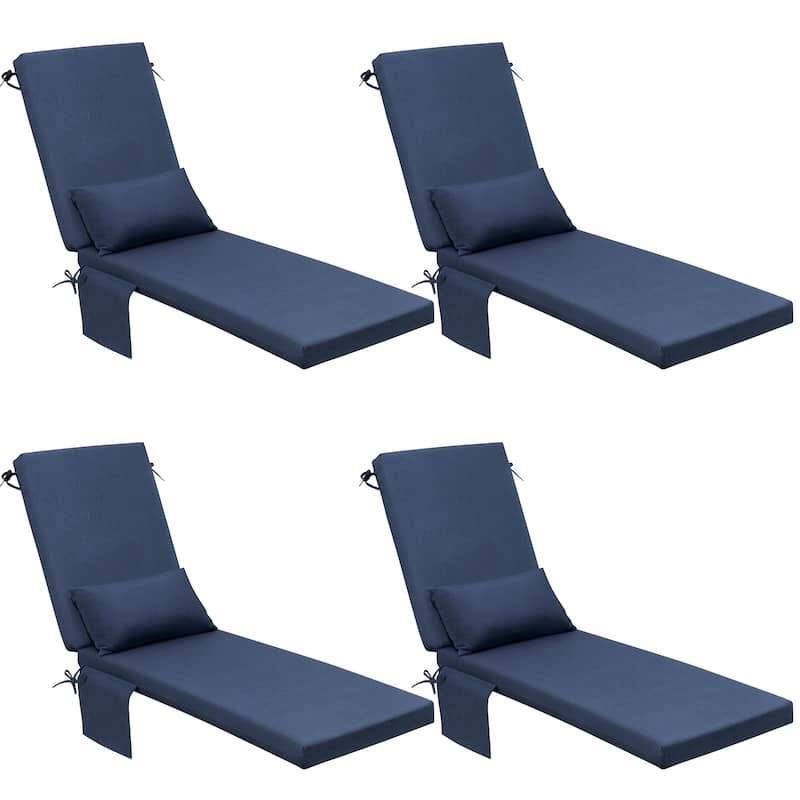 Outdoor Lounge Chair Cushions Patio Chaise Lounge Chair Seat Cushion with Pillow