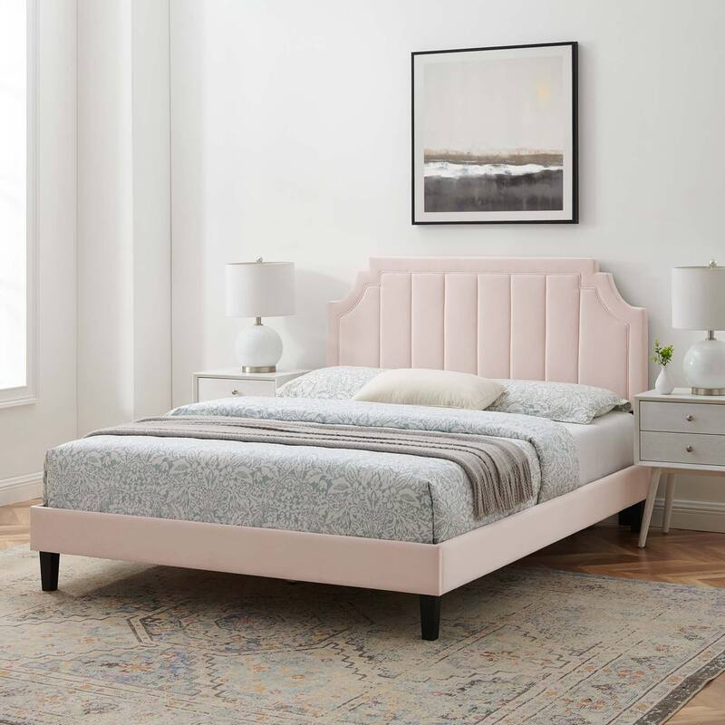 Sienna Performance Velvet Twin Platform Bed
