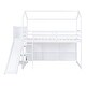 preview thumbnail 12 of 27, High-Quality Twin Size Wood House Loft Bed with Slide, Storage Shelves, and Built-in Light for Organized and Fun Spaces