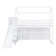 preview thumbnail 11 of 10, Twin Size Wood House Loft bed with Slide, Storage shelves & Light, Climbing Ramp, White
