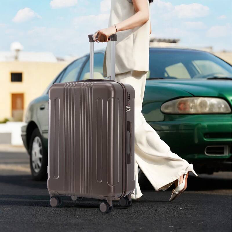 3 PCS in ABS Spinner Wheel Luggage, Carry on Suitcase, TSA Combination Lock