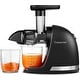 preview thumbnail 1 of 6, AMZCHEF Slow Cold Press Juicer with Reverse Function, Masticating Juicer with 2 Cups & Brush, 150W, 90-110 RPM Black