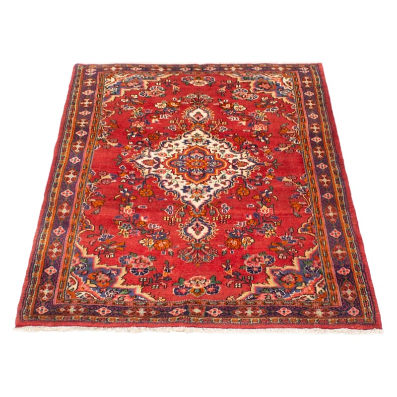 ECARPETGALLERY Hand-knotted Anatolian Vintage Red Wool Rug - 4'7 x 6'3