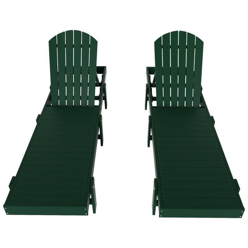 Altura Armless Poly Eco-Friendly All Weather Reclining Chaise Lounge (Set of 2)