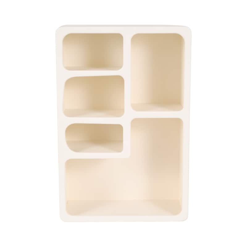 Sagebrook Home 24-inch White Rectangular Rough Finish MDF Wall Shelf for Chic Wall Storage and Home Decoration - 16" x 8" x 24"