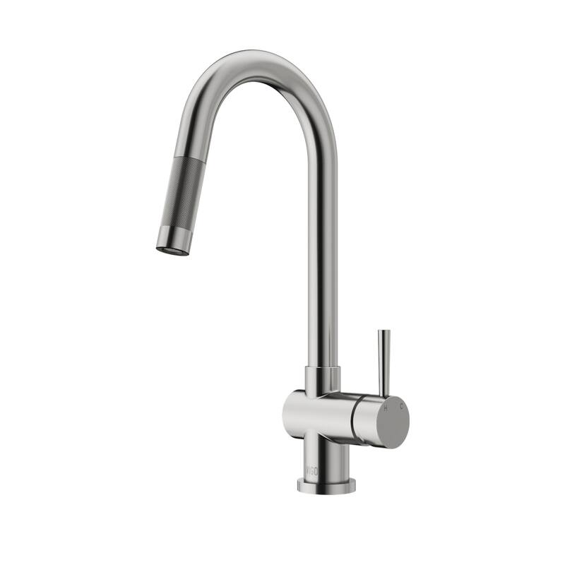 Vigo Gramercy 1.8 GPM Single Hole Pull-Down Kitchen Faucet - Stainless Steel