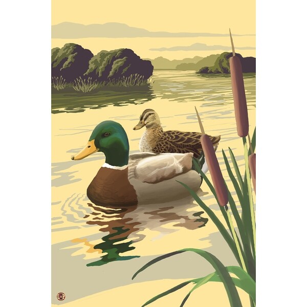 Mallard Ducks - LP Artwork (100% Cotton Towel Absorbent)