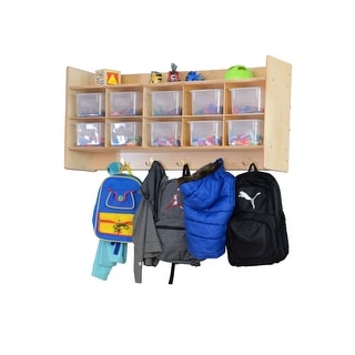 Contender Wall Mount Kids Storage Locker with 10 Trays - 46.75