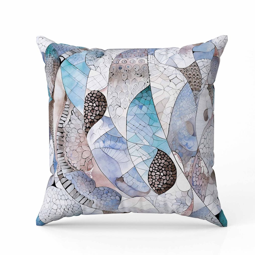 Rock Heaven Faux Suede Reversible Throw Pillow Blue and Brown