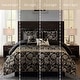preview thumbnail 12 of 42, Nanshing Brie Silver and Black 7-Piece Comforter Set