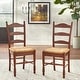 preview thumbnail 3 of 9, Simple Living Ladder back dining chair (Set of 2) Dark Walnut