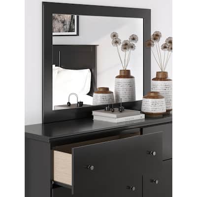 Signature Design by Ashley Maribel Black Bedroom Mirror - 42" W x 1.3" D x 31" H