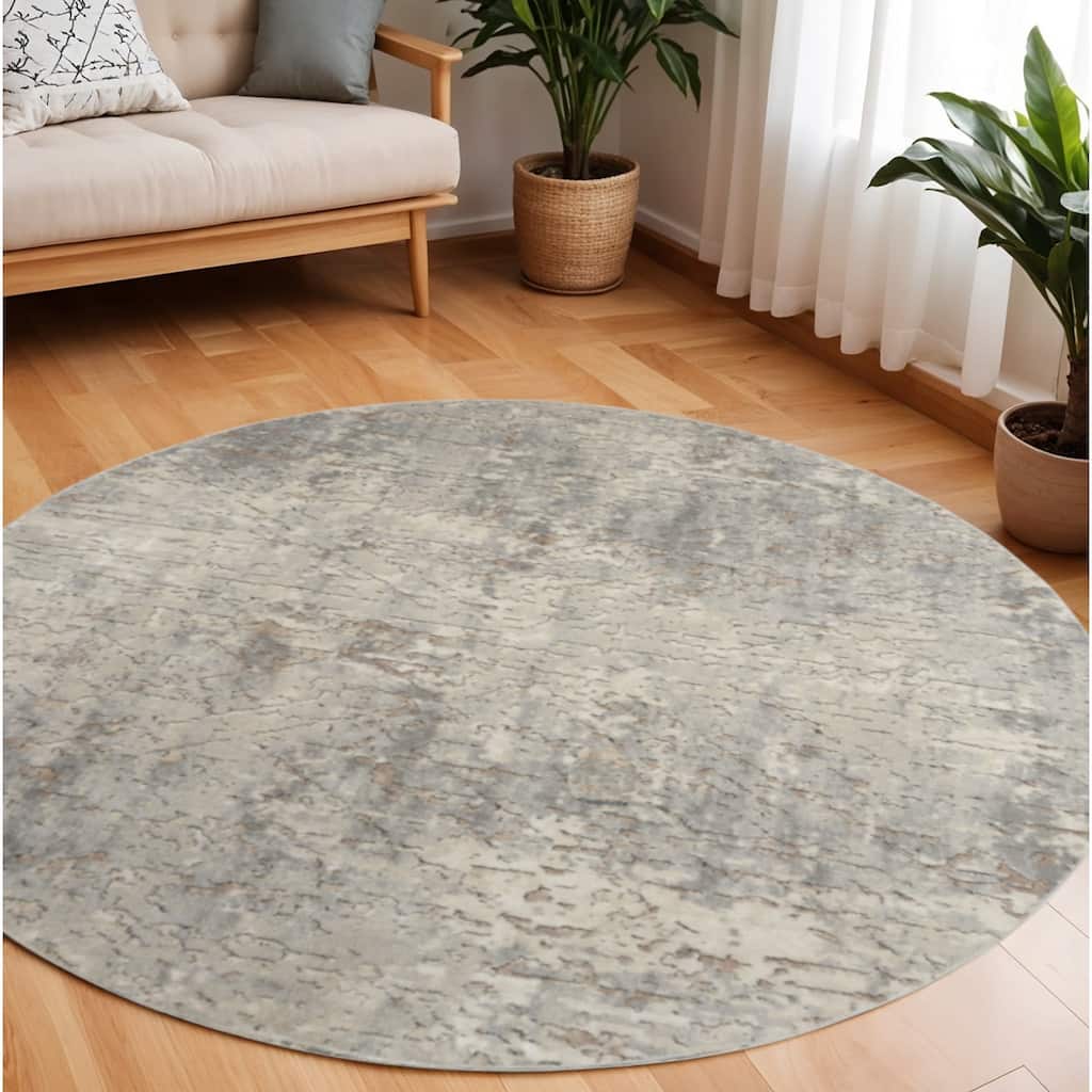 Power Loomed Geometric Abstract Modern Area Rug - 94' X '94' X '0.32