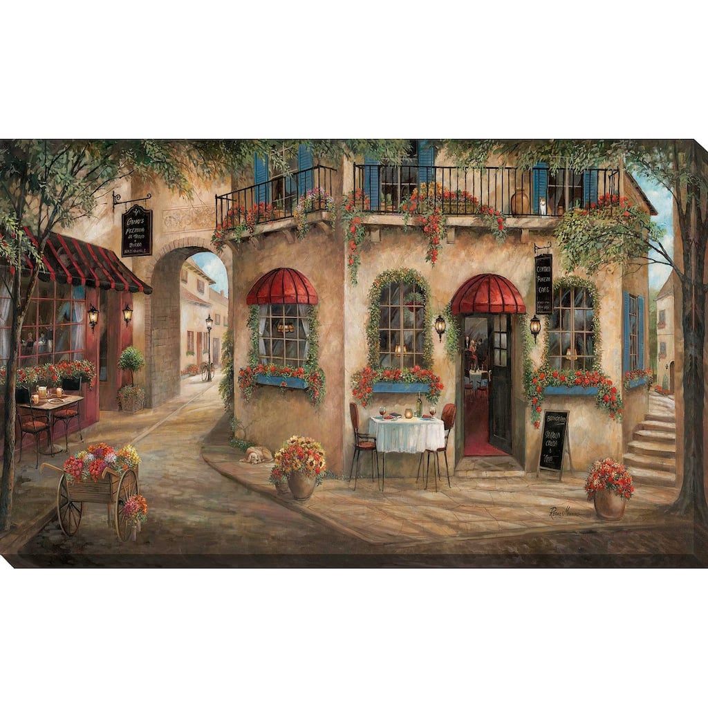 "Ginos Pizzaria" by Ruane Manning Print on Canvas