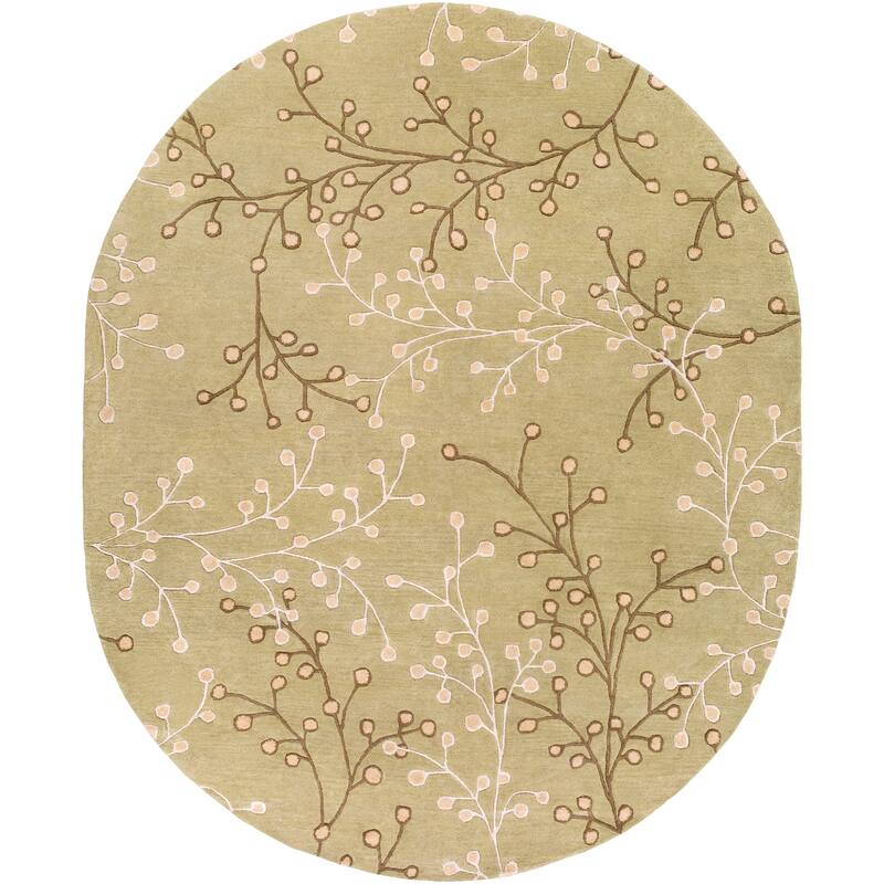 Sakura Handmade Transitional Floral Wool Area Rug