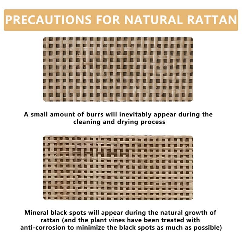 6-Drawer Natural Rattan Dresser for Bedroom & Living Room
