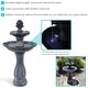 preview thumbnail 27 of 33, 2-Tier Arcade Solar with Battery Fountain with LED - Color Options