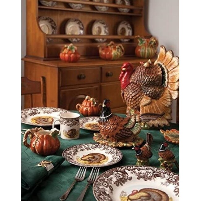Spode Woodland Salad Plates Set of 4 Turkey Motif 8 Inch On Sale Bed Bath Beyond 38279226