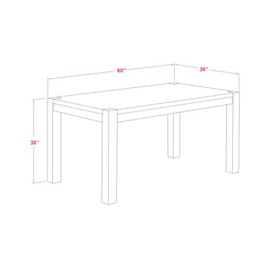 East West Furniture Kitchen Table Set Includes a Rectangle Dining Table and Chairs, Distressed Jacobean (Pieces Options)