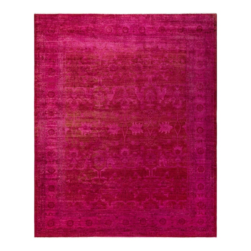 Vibrance, One-of-a-Kind Hand-Knotted Area Rug - Pink, 8' 3" x 10' 1" - 8' 3" x 10' 1"