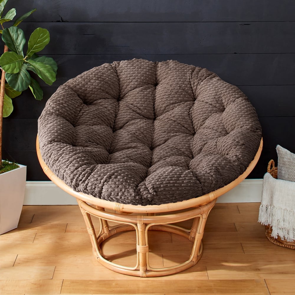 Sorra Home Soft Chunky Indoor Corduroy Papasan Cushion (Cushion Only)