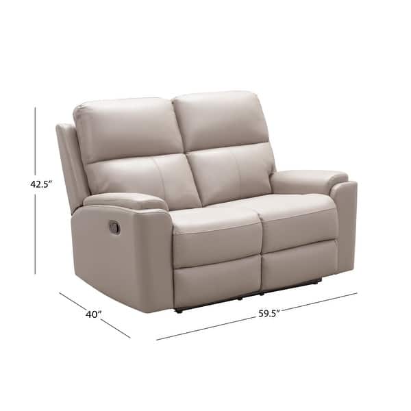 Abbyson Jackson Top Grain Leather Manual Reclining Sofa Set Bed Bath