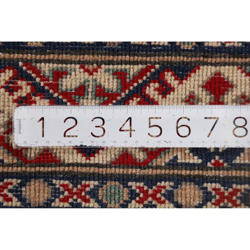 Red Kazak Oriental Runner Rug Hand-Knotted Wool Carpet - 2'9" x 9'3"