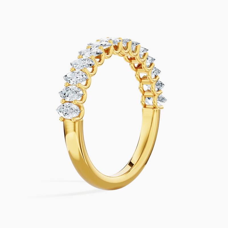Auriya 14k Gold Marquise North-South Lab Grown Diamond Half Eternity Band 1.40 - 5.25 ct. tw. (F-G, VS)